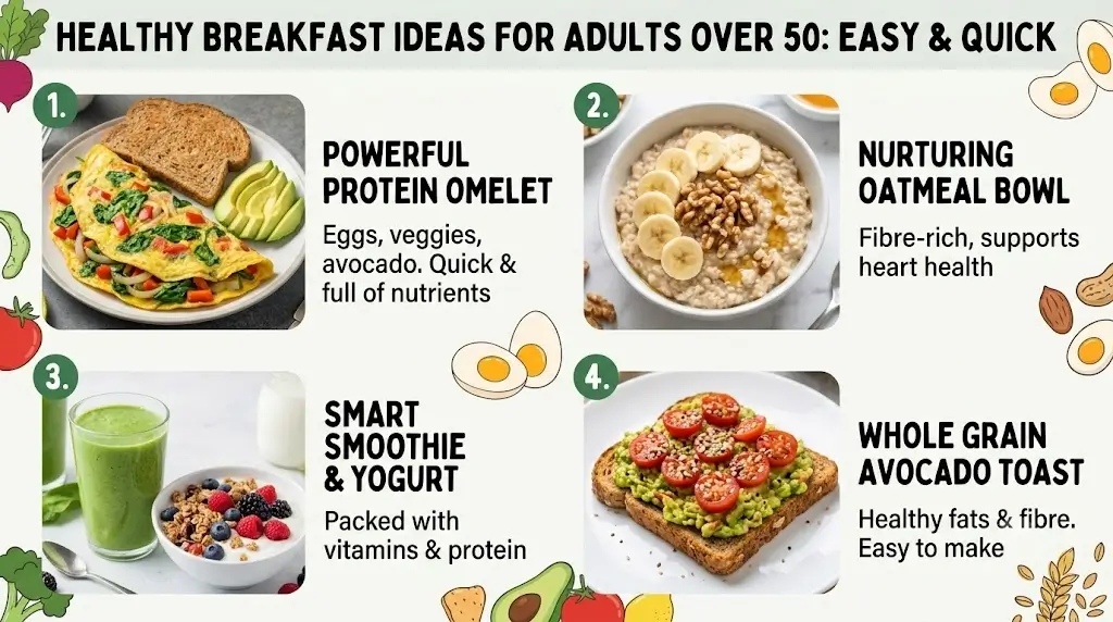 Healthy Breakfast Ideas for Adults Over 50: Easy & Quick